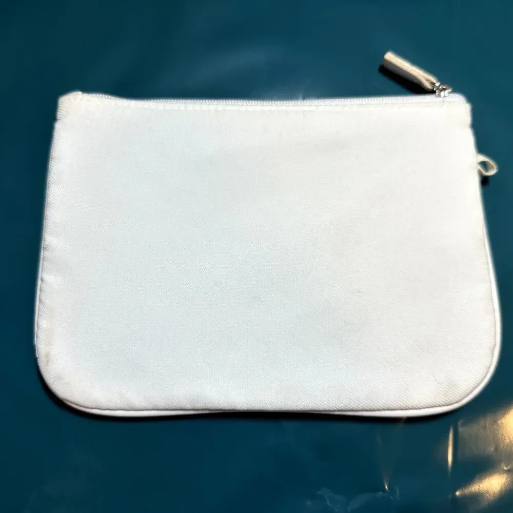 Dior beauty zippered cosmetic bag white